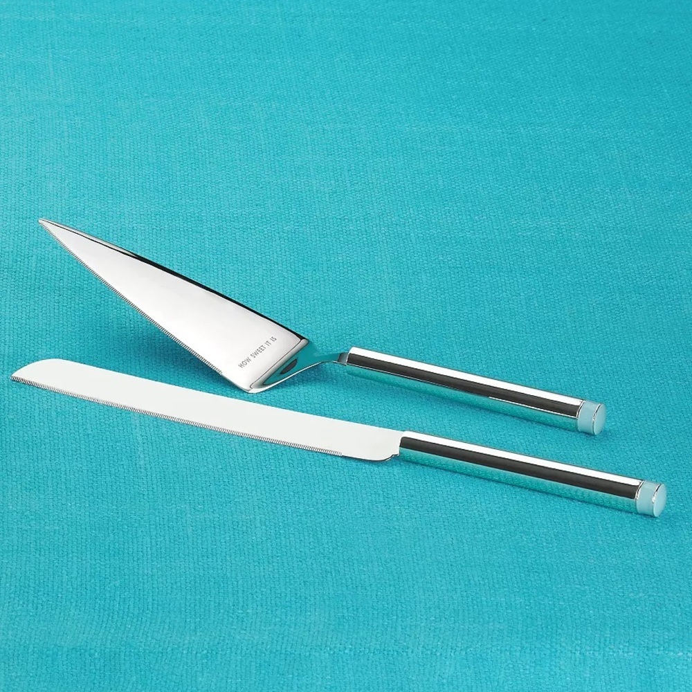 Kate Spade New York Cake Knife and Server 2-Piece Dessert Serving Set, Silver